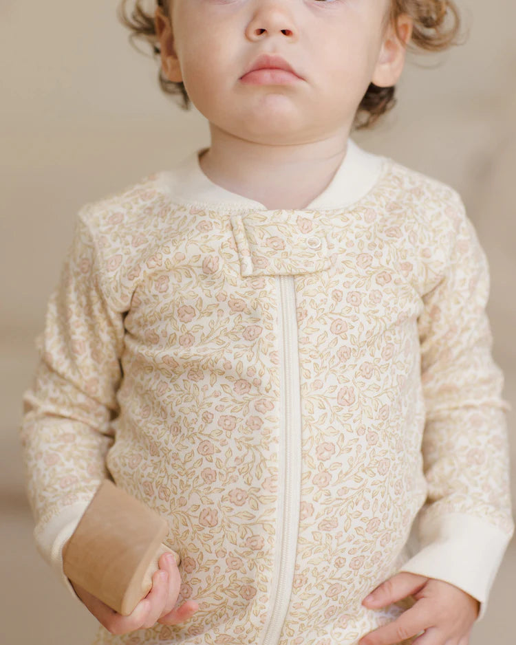 Quincy Mae Zip Longsleeeve Sleeper || Primrose