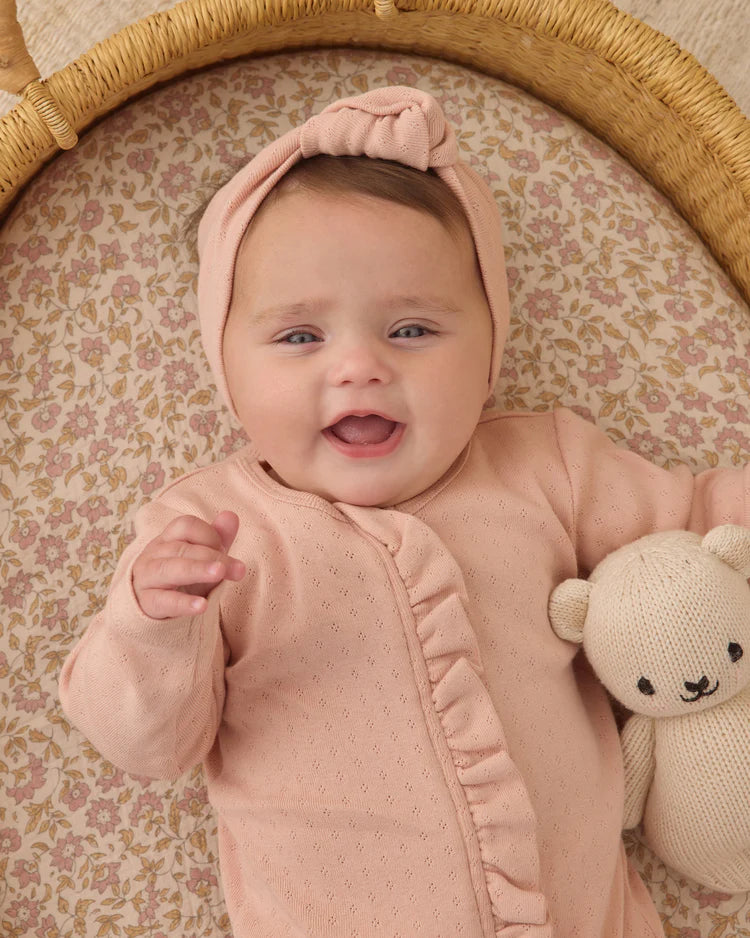 Quincy Mae Pointelle Knotted Headband || Melon