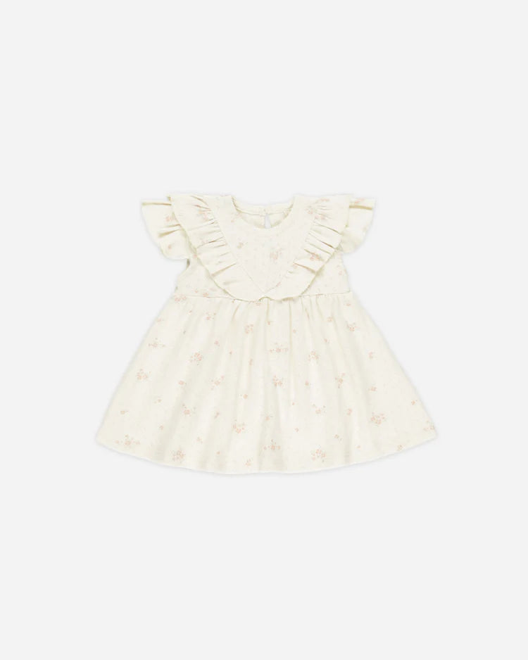 Quincy Mae Sleeveless V Dress || Pink Ditsy
