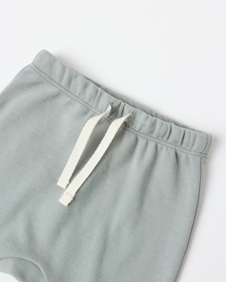 Quincy Mae Wrap Top + Footed Pant Set || Blue Steel