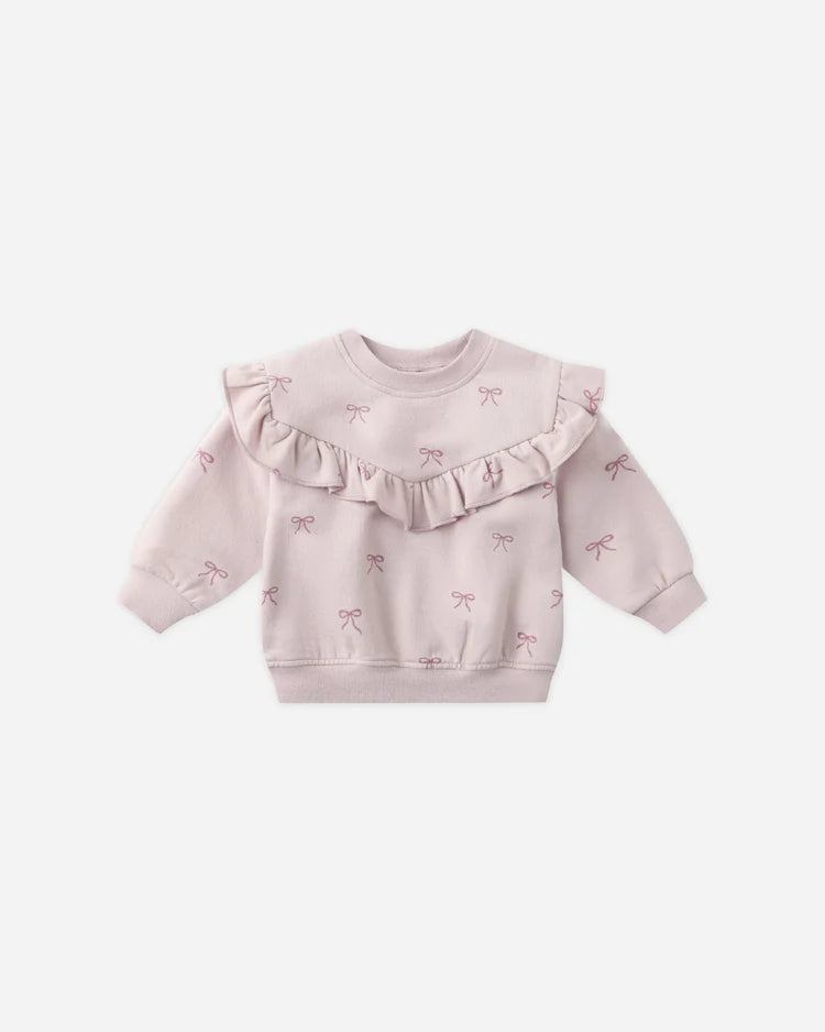 Quincy Mae Relaxed Fleece Sweatshirt || Bows