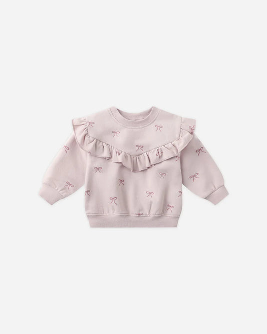 Quincy Mae Relaxed Fleece Sweatshirt || Bows