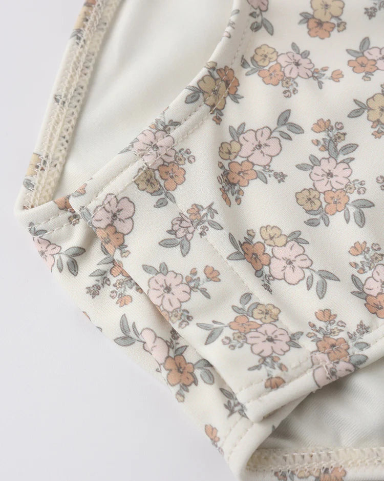 Quincy Mae Byron Rashguard One-Piece || Wildflower