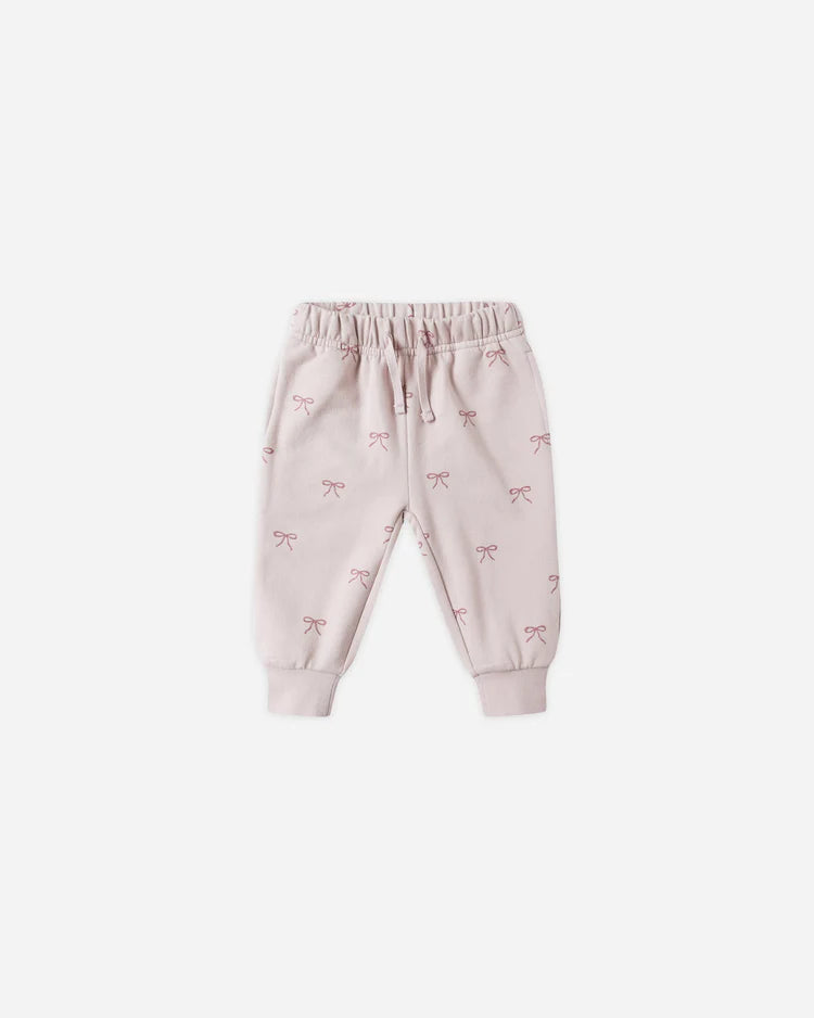 Quincy Mae Relaxed Fleece Sweatpants || Bows