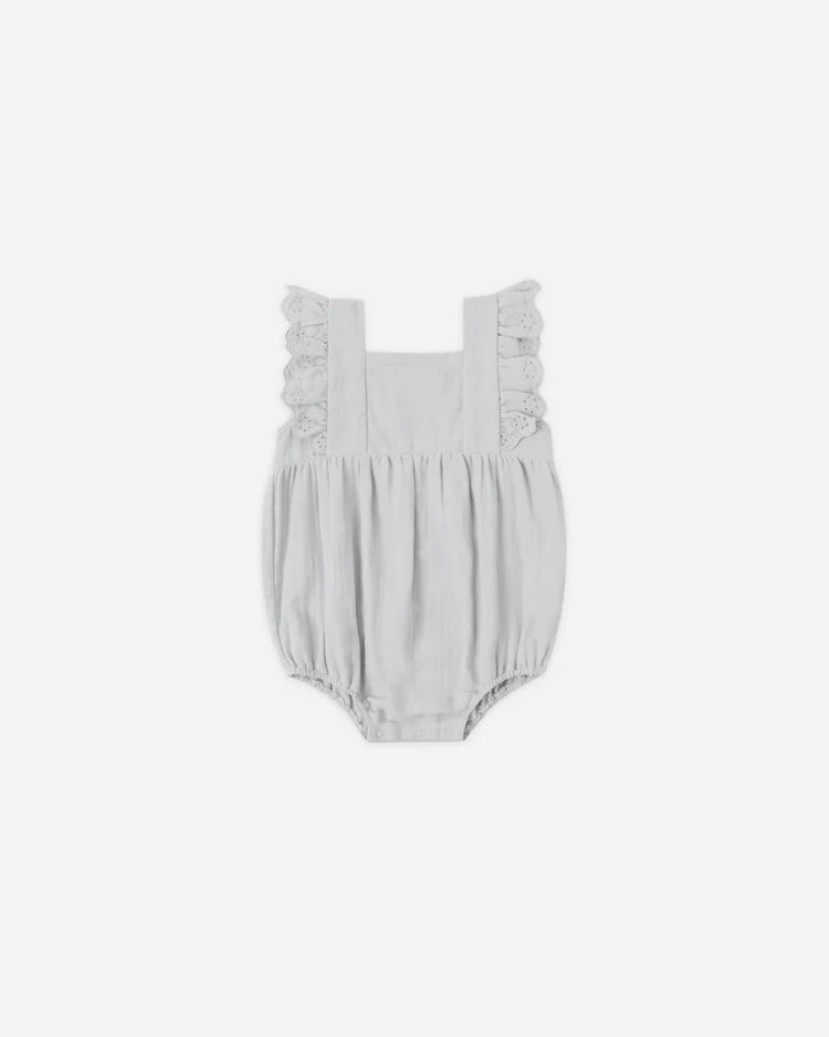 Quincy Mae Naomi Romper || Sky