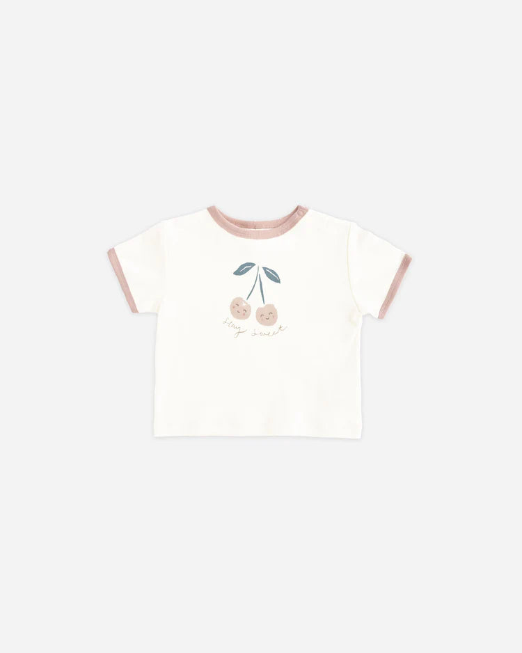 Quincy Mae Ringer Tee || Cherry