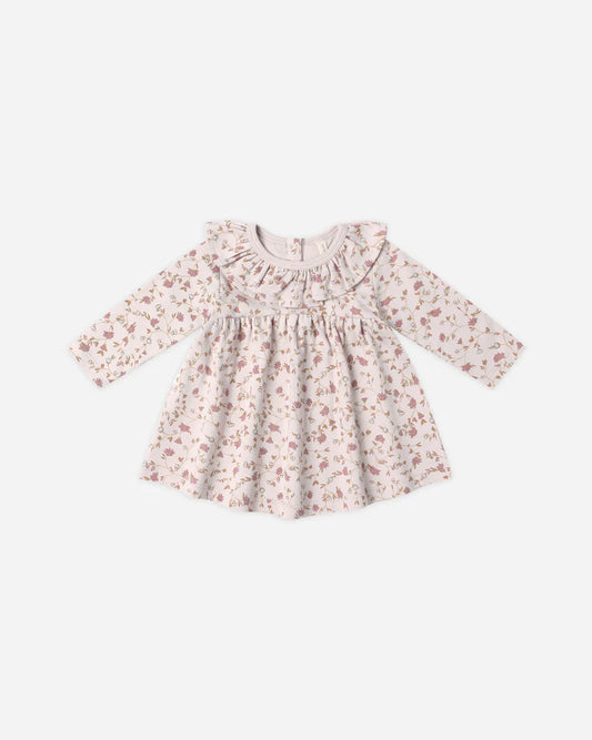 Quincy Mae Ruffle Collar Jersey Dress || Garden