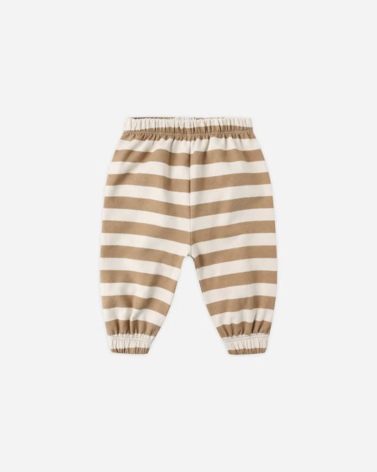 Quincy Mae Oversized Sweatpants || Gold Stripe