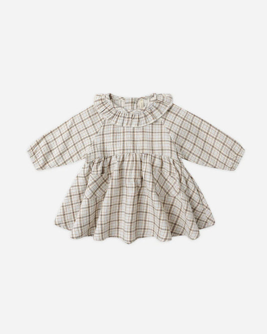 Quincy Mae Simone Dress || Blue Plaid