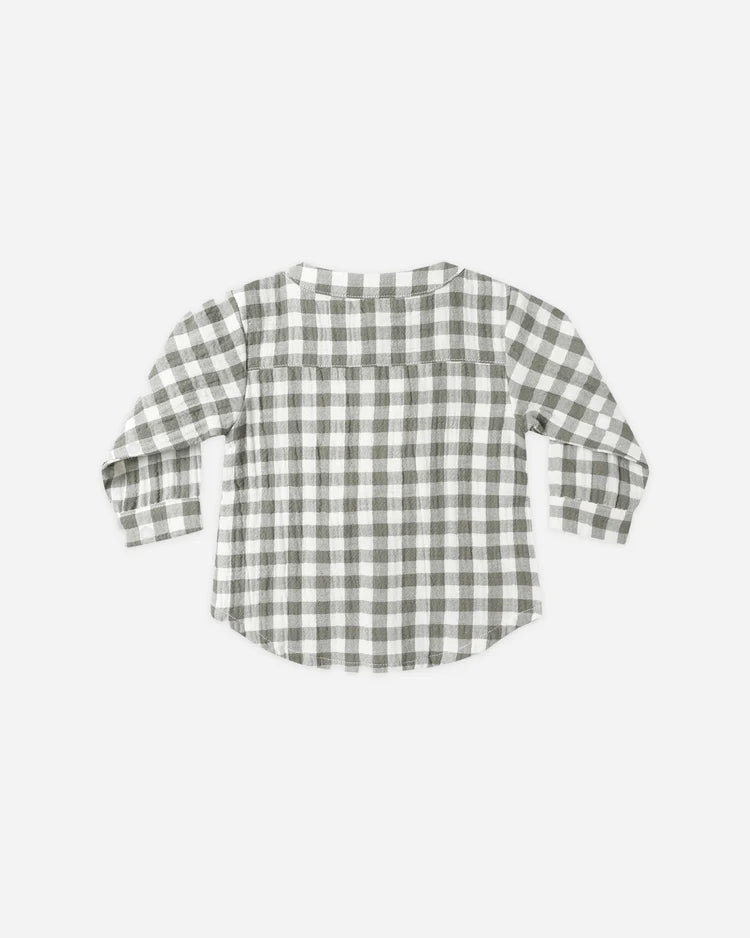 Quincy Mae Milo Shirt || Forest Check