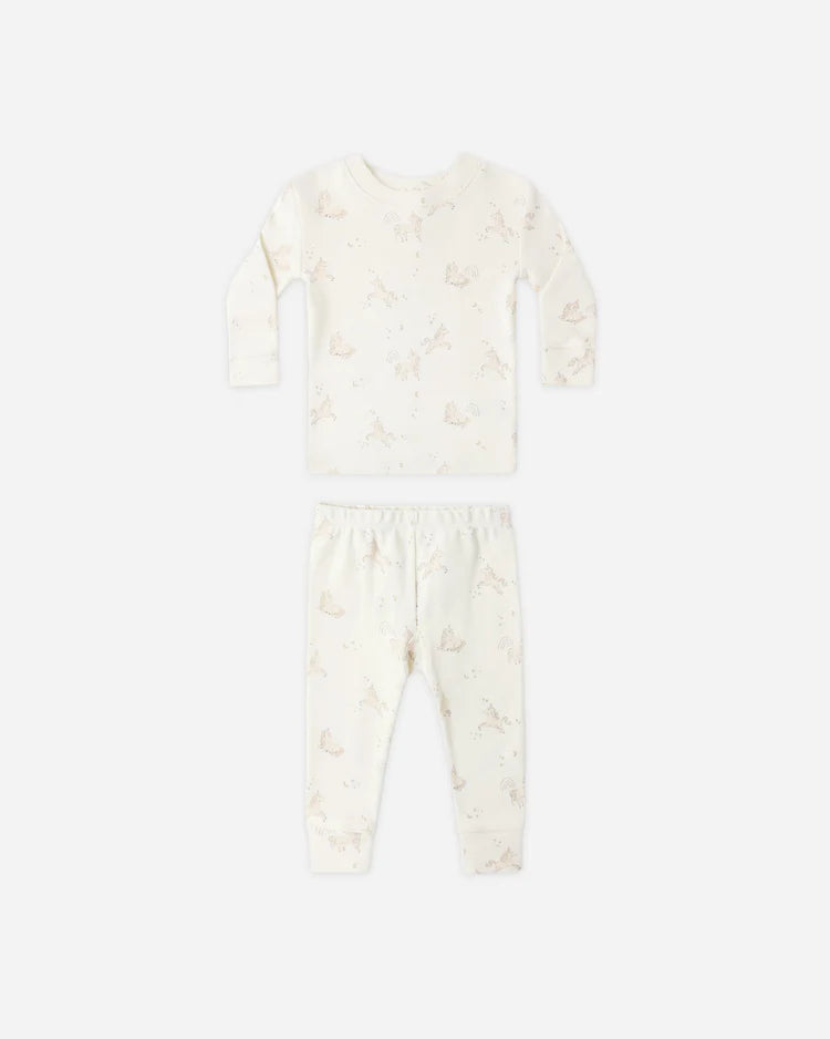 Quincy Mae Jersey Pajama Set || Unicorns