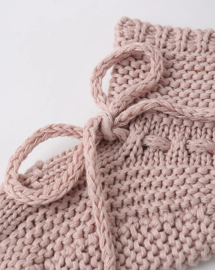 Quincy Mae Knit Booties || Blush