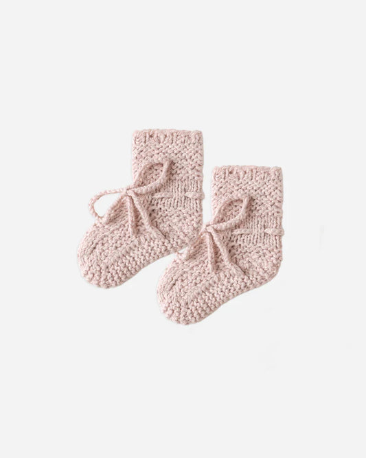 Quincy Mae Knit Booties || Rose Speckle