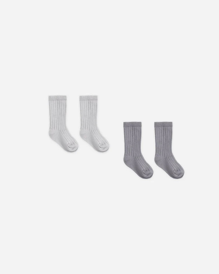 Quincy Mae Sock Set || Slate, Cloud