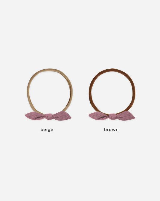 Quincy Mae Little Knot Headband || Mulberry