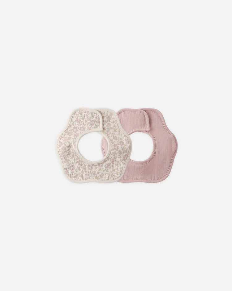 Quincy Mae Flower Bib Pack || Dahlia, Mauve