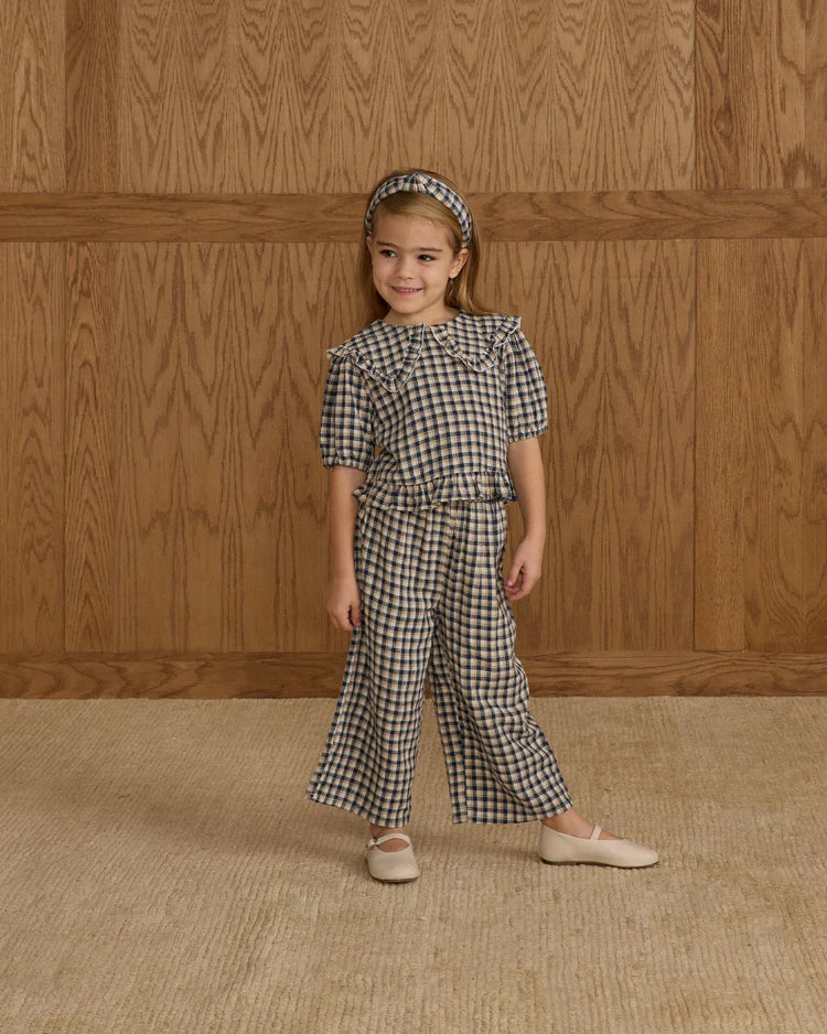 Rylee + Cru Prairie Blouse || Navy Check