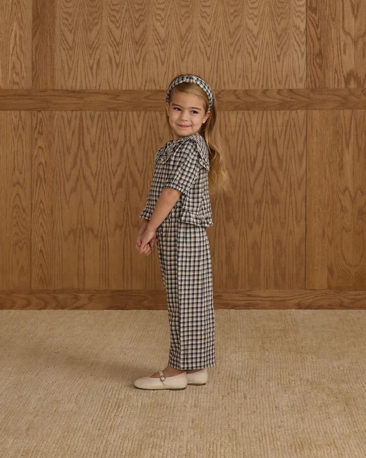 Rylee + Cru Prairie Blouse || Navy Check
