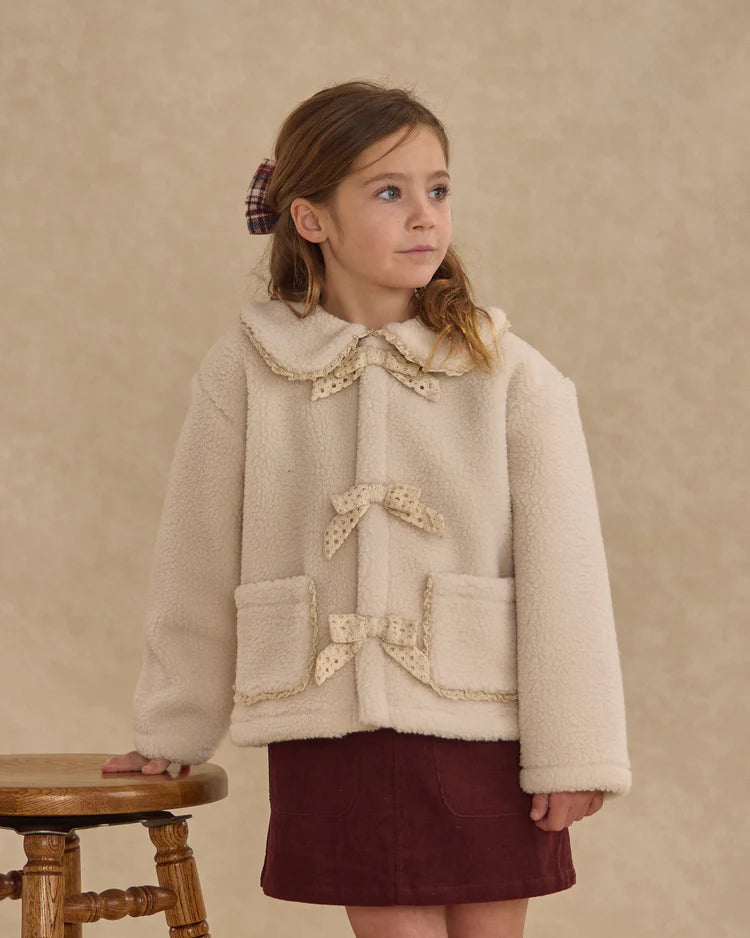 Rylee + Cru Kids Sheraling Collared Coat || Natural