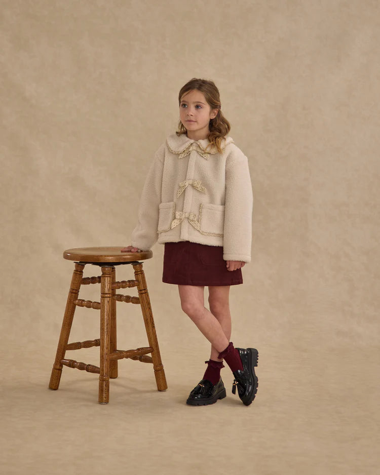 Rylee + Cru Kids Sheraling Collared Coat || Natural