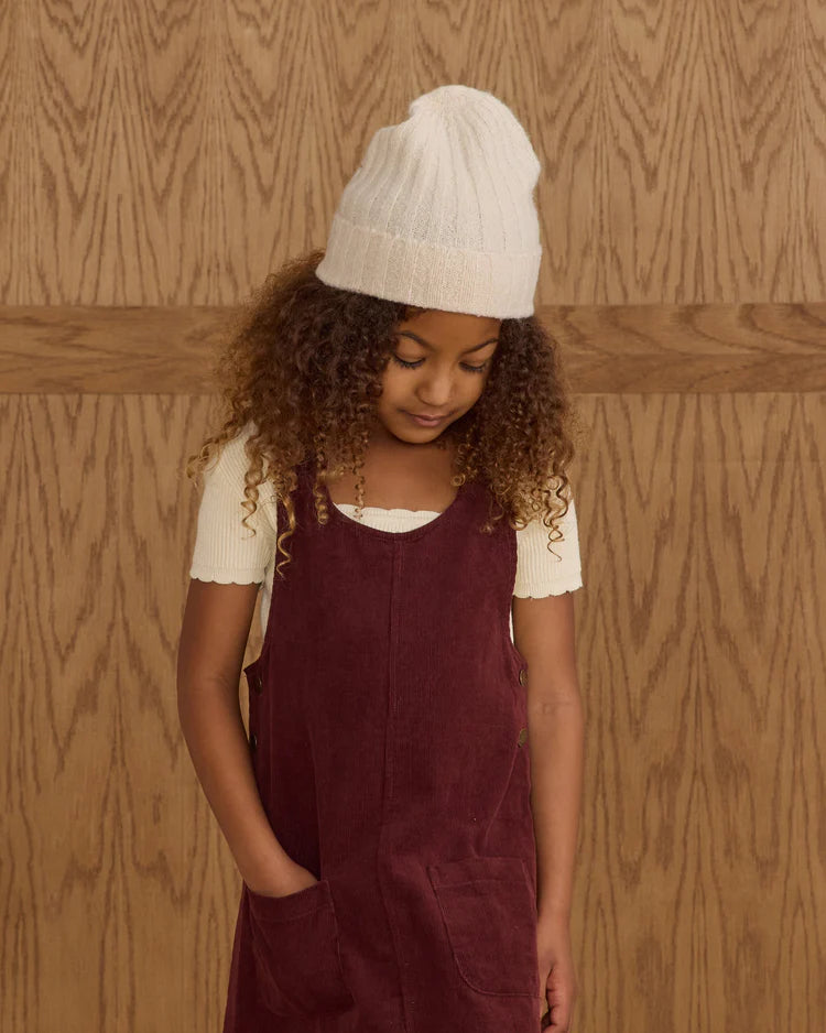 Rylee + Cru Kids Odette Overall Dress | Burgundy