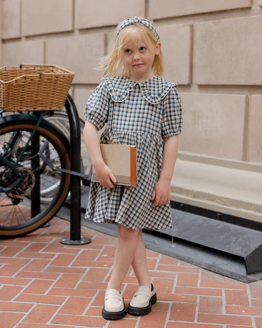 Rylee + Cru Camille Dress || Navy Check