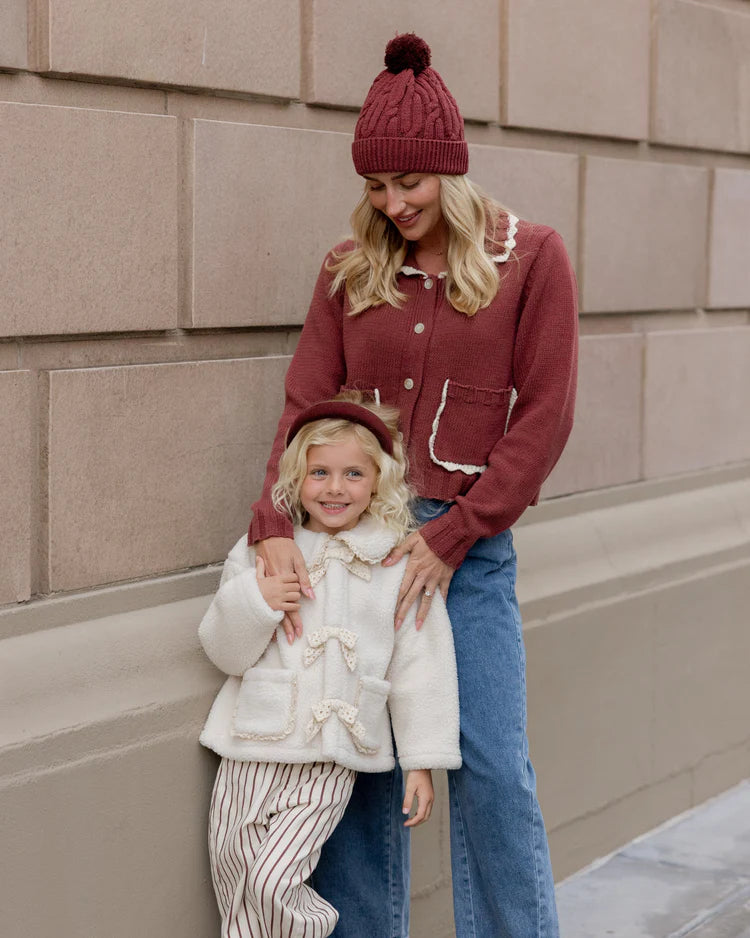 Rylee + Cru Kids Sheraling Collared Coat || Natural