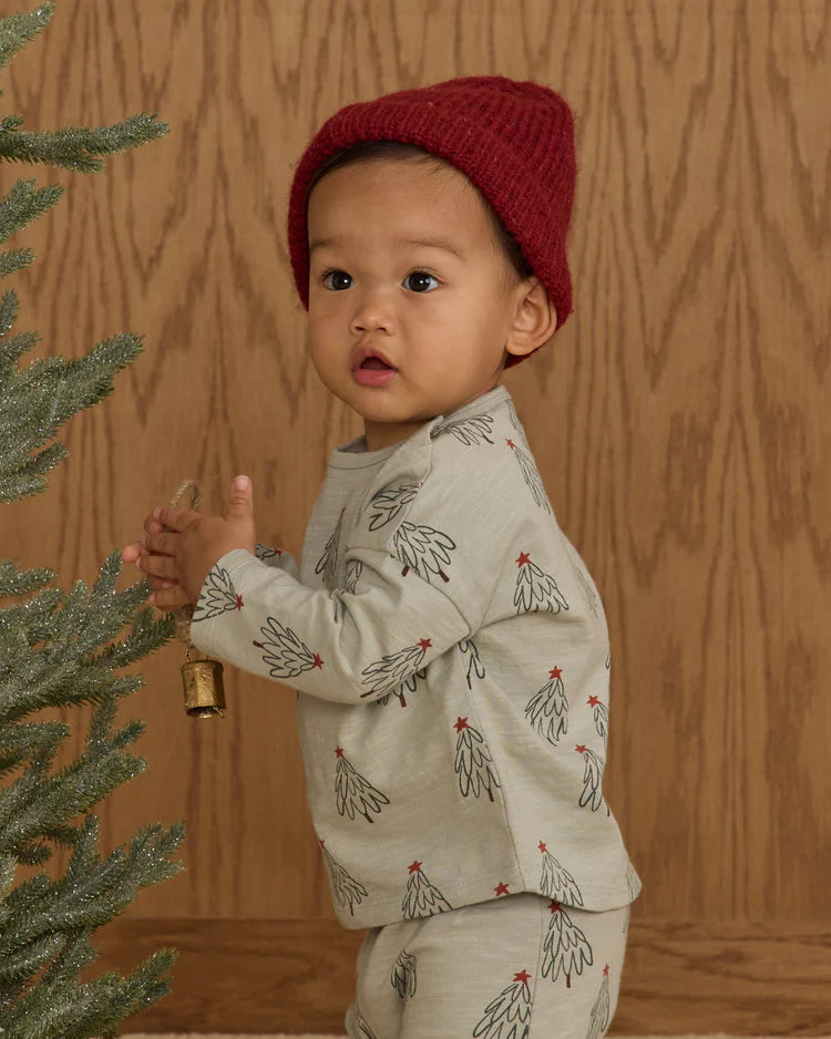 Rylee + Cru Long Sleeve Tee + Pant Set || Trees