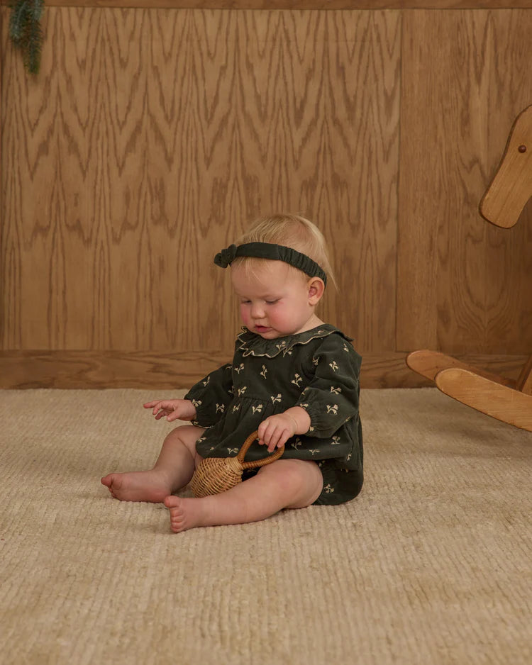 PRE-ORDER Rylee + Cru Baby Bow Headband || Evergreen