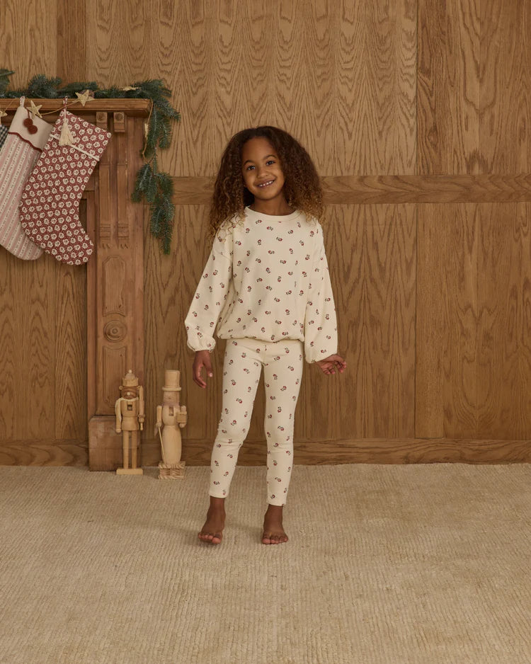 Rylee + Cru Spongy Knit Set || Ruby Ditsy