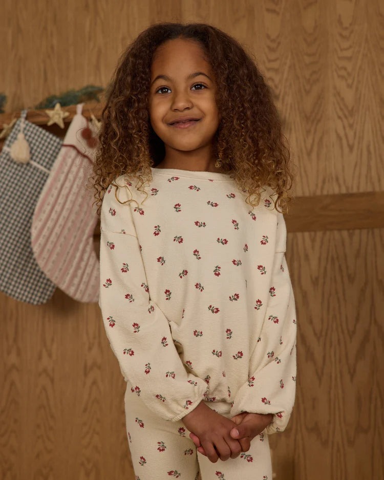 Rylee + Cru Spongy Knit Set || Ruby Ditsy