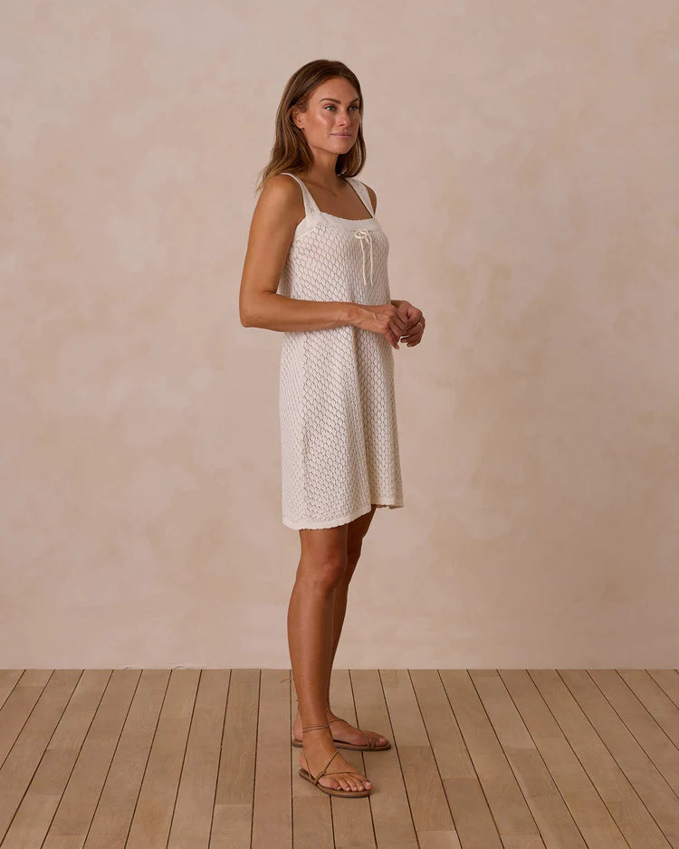 Rylee + Cru Crochet Tank Mini Dress || Ivory