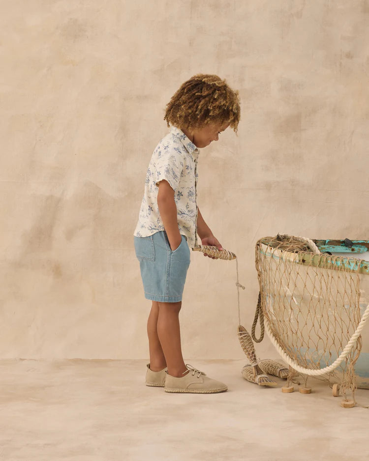 PRE-ORDER Rylee + Cru Dawson Short || Washed Blue