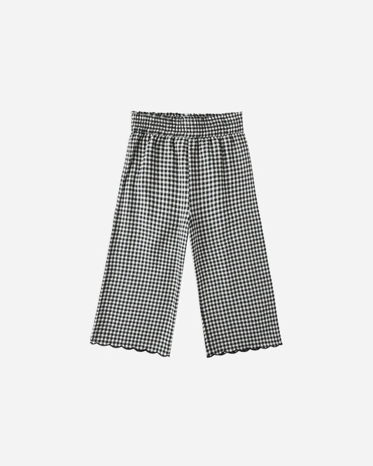 Rylee + Cru Wide Leg Pant || Black Gingham