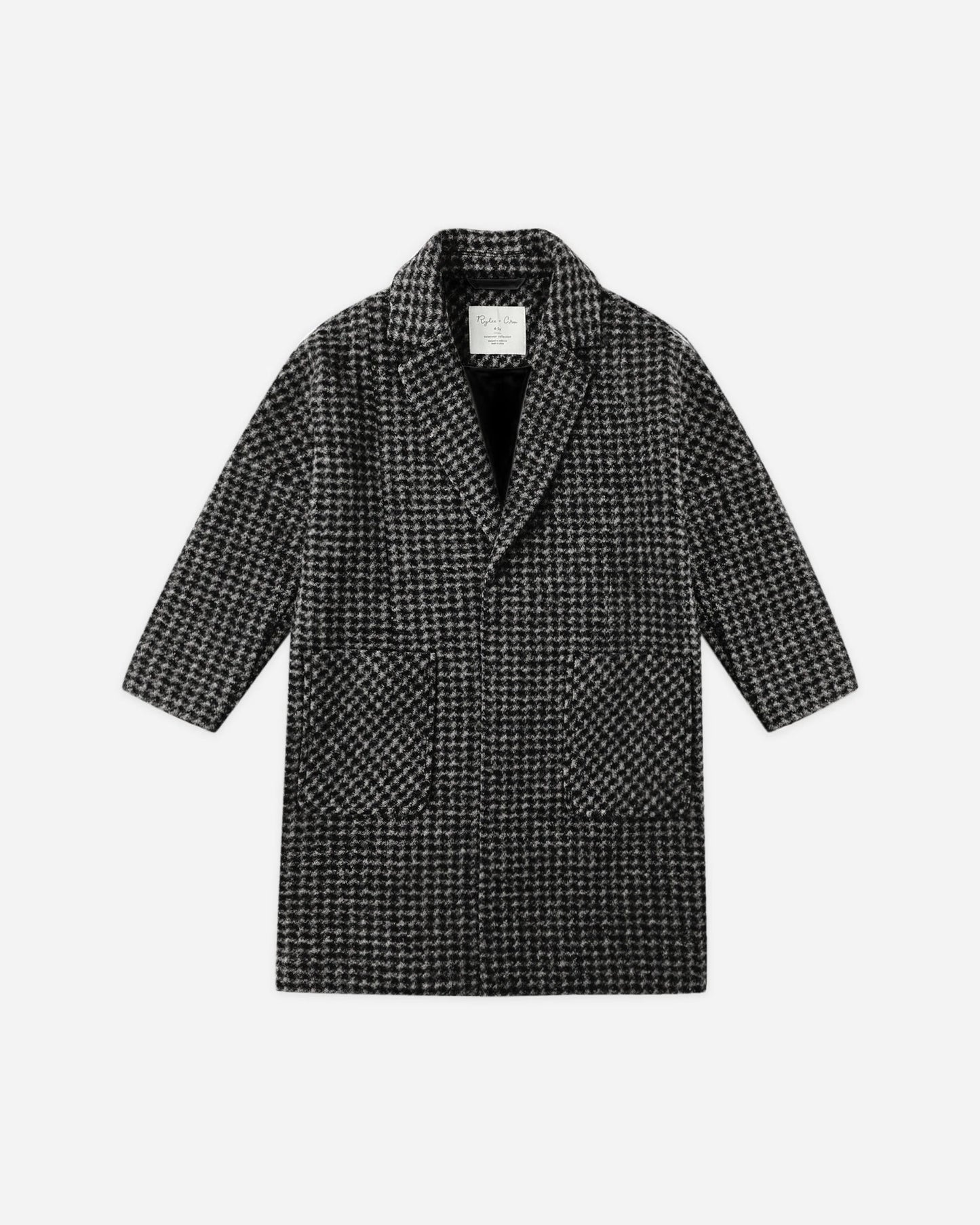 PRE-ORDER Rylee + Cru Longline Coat || Micro Check