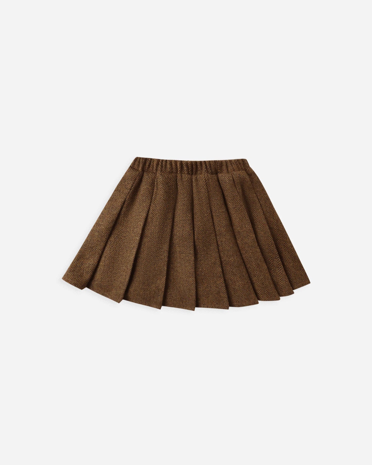 PRE-ORDER Rylee + Cru Pleated Mini Skirt || Rustic Brown