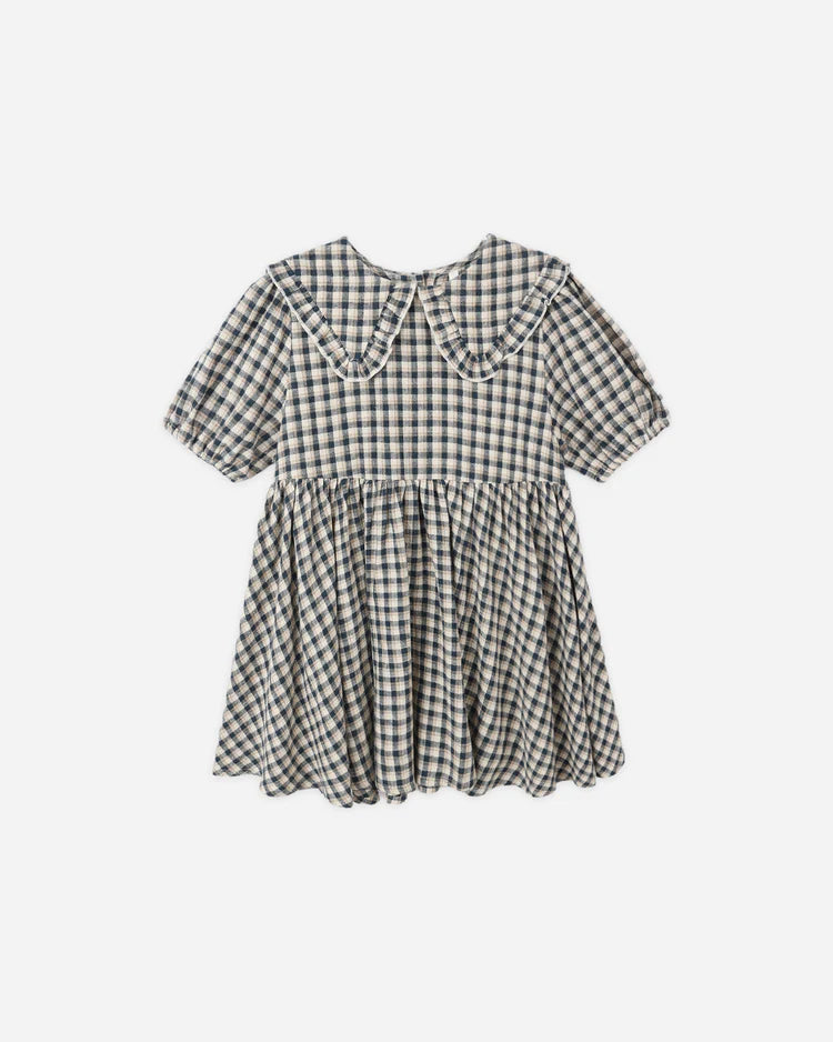 Rylee + Cru Camille Dress || Navy Check