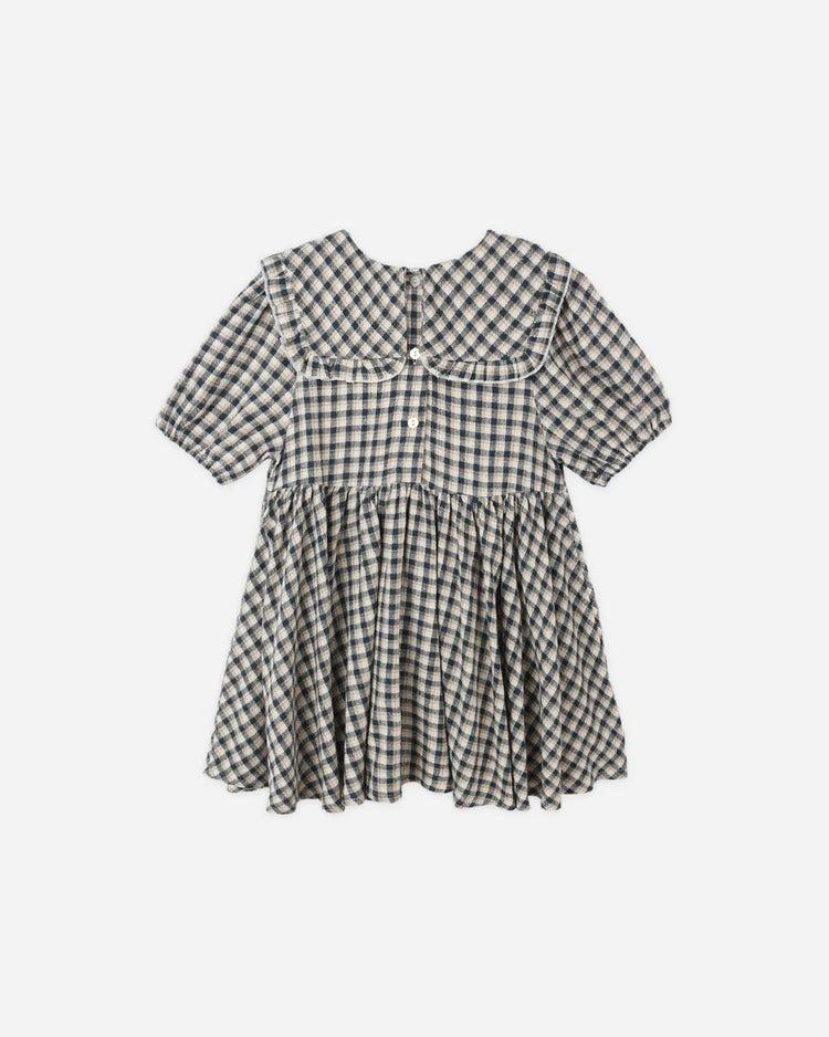 Rylee + Cru Camille Dress || Navy Check