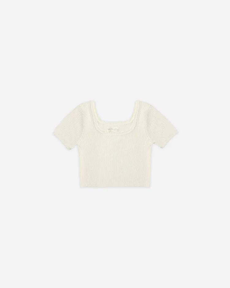Rylee + Cru Kids Scallop Tee || Natural