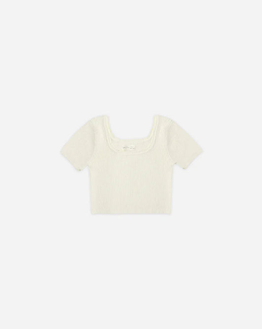 Rylee + Cru Kids Scallop Tee || Natural