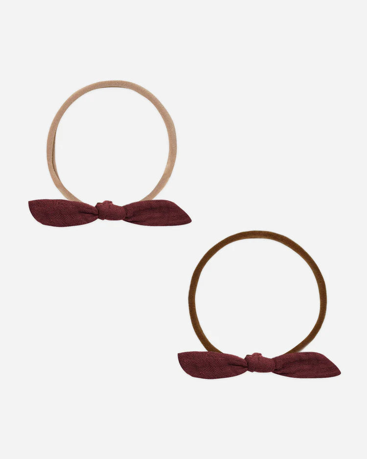Rylee + Cru Little Knot Headband || Burgundy