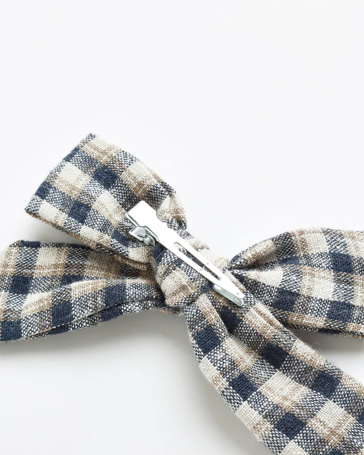 Rylee + Cru Bow || Navy Check
