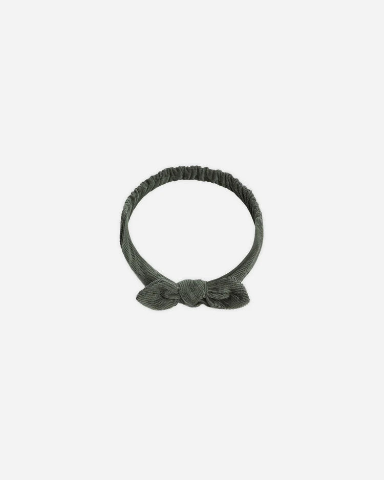 PRE-ORDER Rylee + Cru Baby Bow Headband || Evergreen