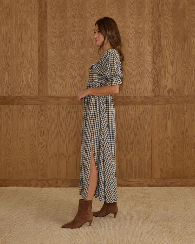 Rylee + Cru Birdie Dress || Navy Check