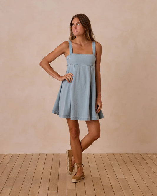 Rylee + Cru Denim Mini Dress || Ocean