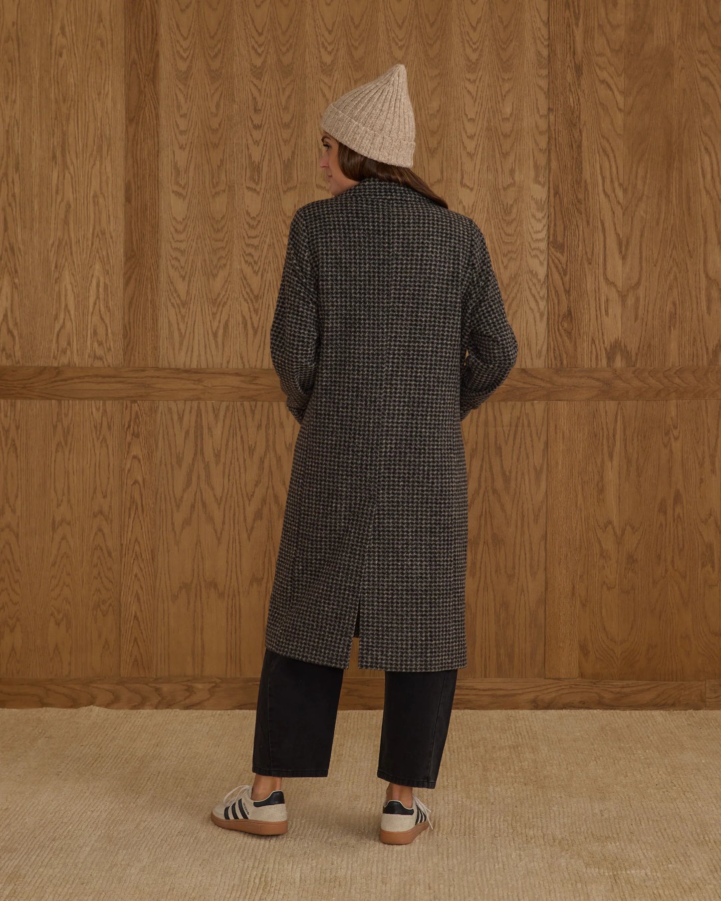 PRE-ORDER Rylee + Cru Longline Coat || Micro Check