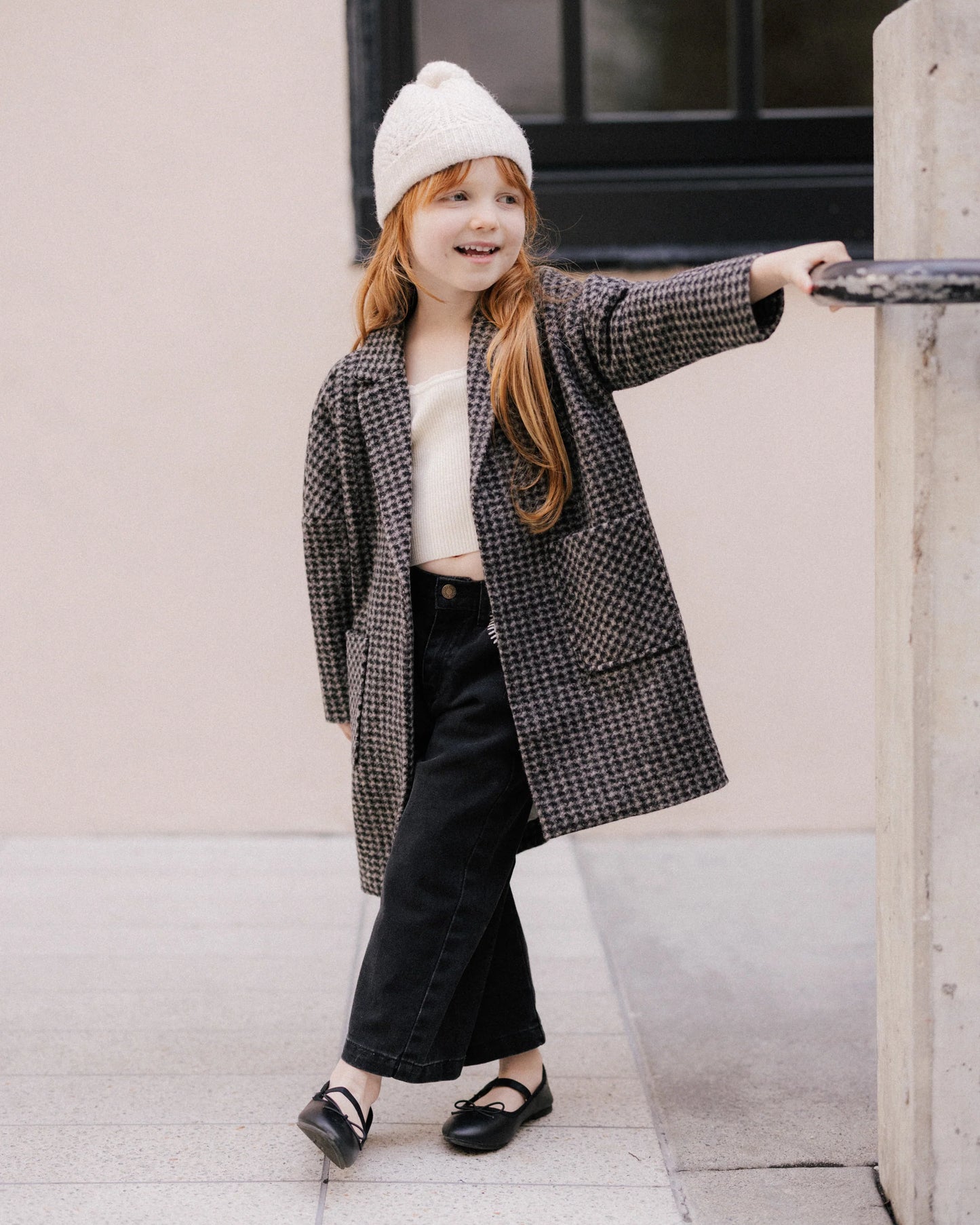 PRE-ORDER Rylee + Cru Longline Coat || Micro Check