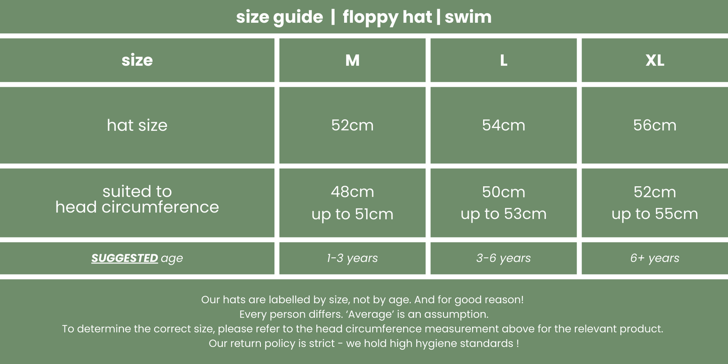 fini. The Label Floppy Swim Hat || Cream