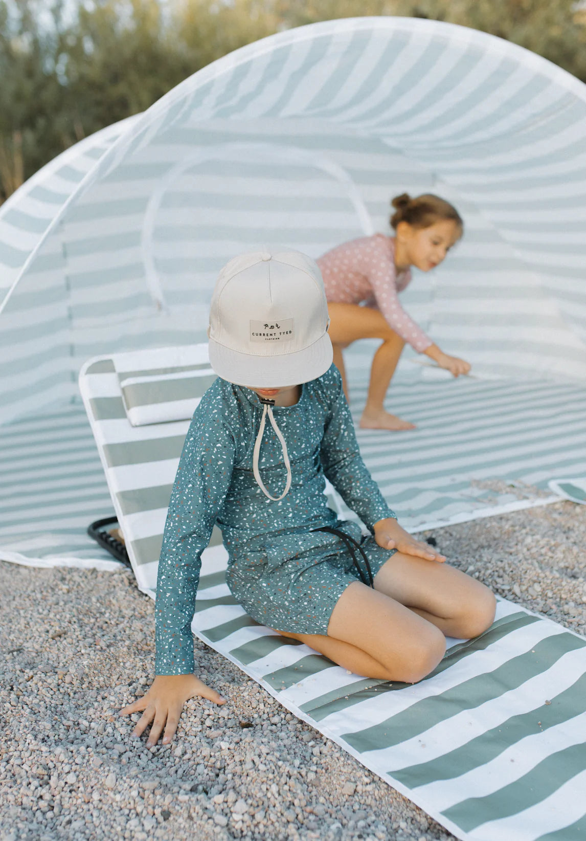Current Tyed Classic Waterproof Snapback Hat || Beige
