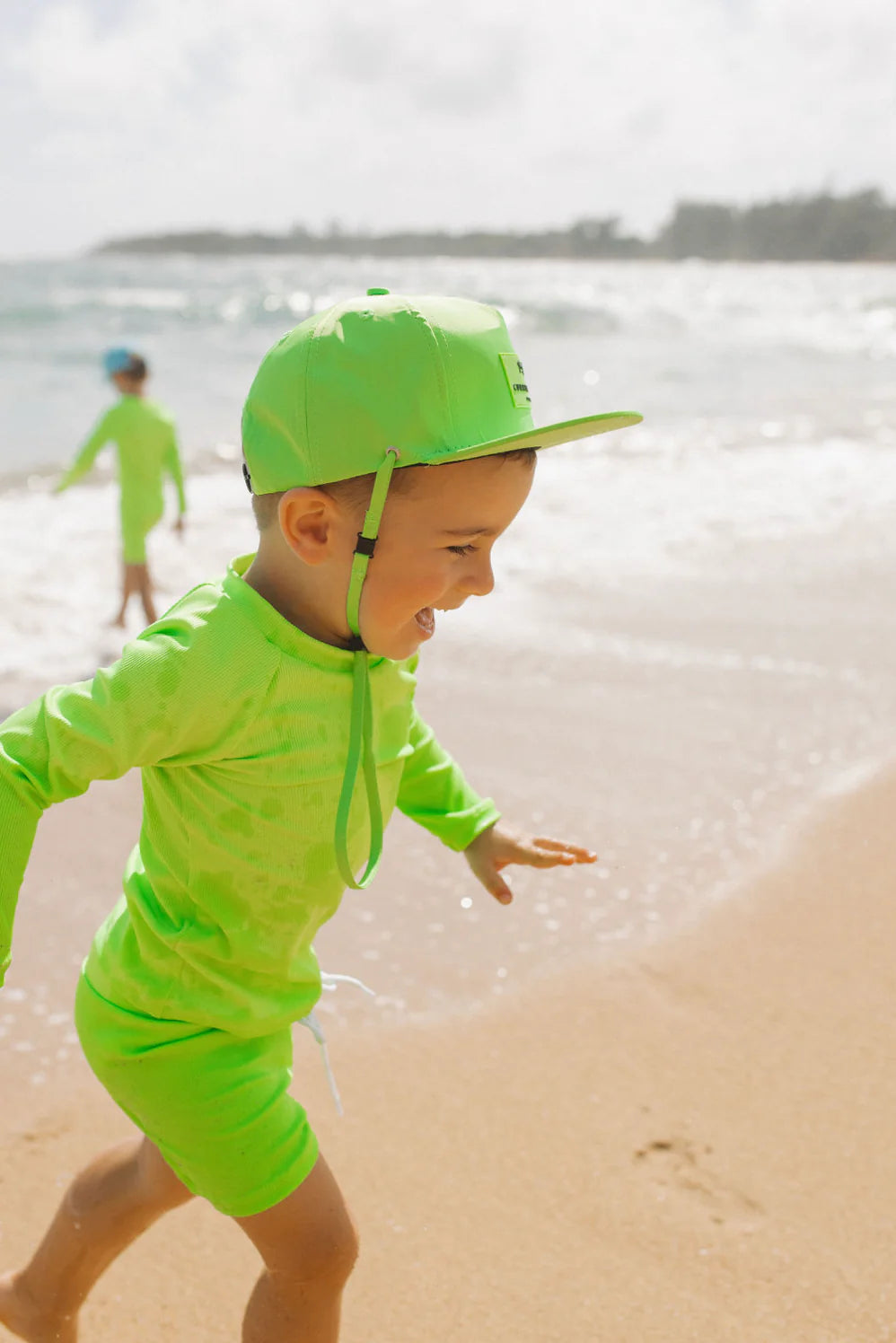 Current Tyed Classic Waterproof Snapback Hat || Neon Green
